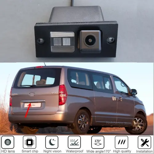 Cámara de visión trasera de coche para Hyundai H1 H-1 Cargo i800 iMax iLoad H300 H100 Grand Starex Royale para aparcamiento HD visión nocturna