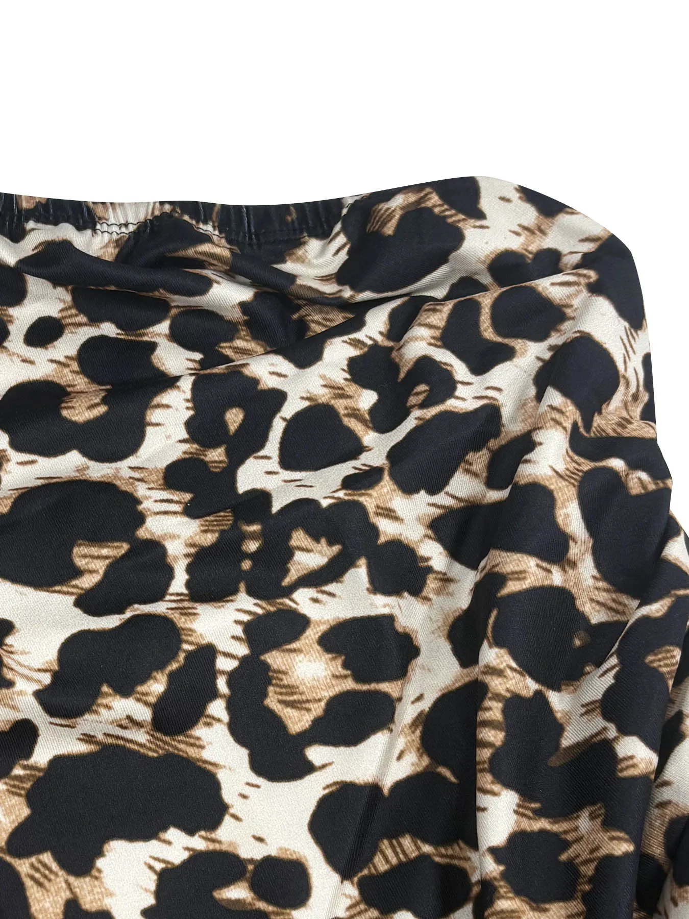 Vestido tubo de camada em camadas com estampa de leopardo, vestido curto casual sem alças para festa, clube, namoro, roupas femininas mais