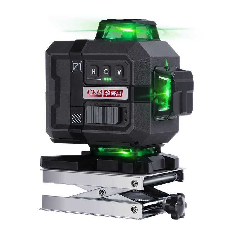 CEM 4D 16 Lines Green Cordless Laser 360 Degrees Auto Self-Leveling Cross Measure for Construction Rotary Level LM-16T