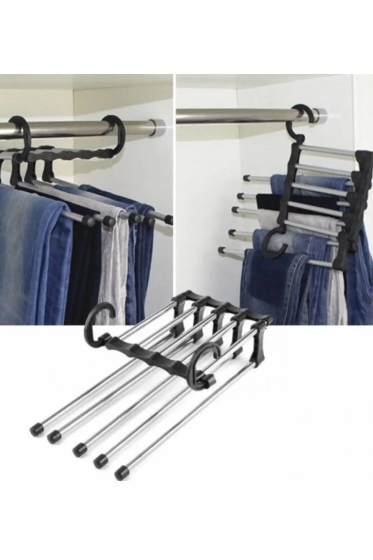 5 Pieces Trouser Hanger Sliding Wardrobe Hanger System Stylish Useful Majestic Ornate Decorative 2022 Trend Model