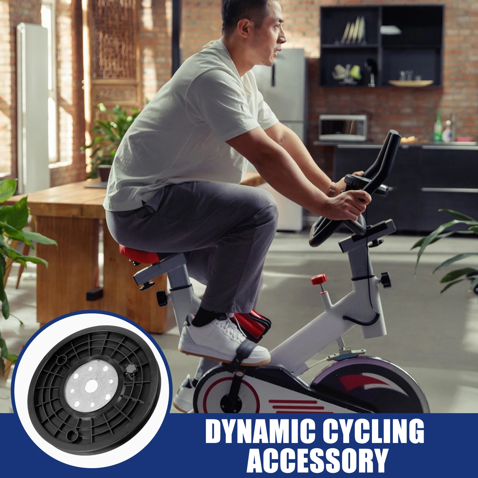 

Belt Drive Plate Wheel for Sports Bicycle High Density Durable Fitness Bike Turntable Exercise Part Efficient Transfer
