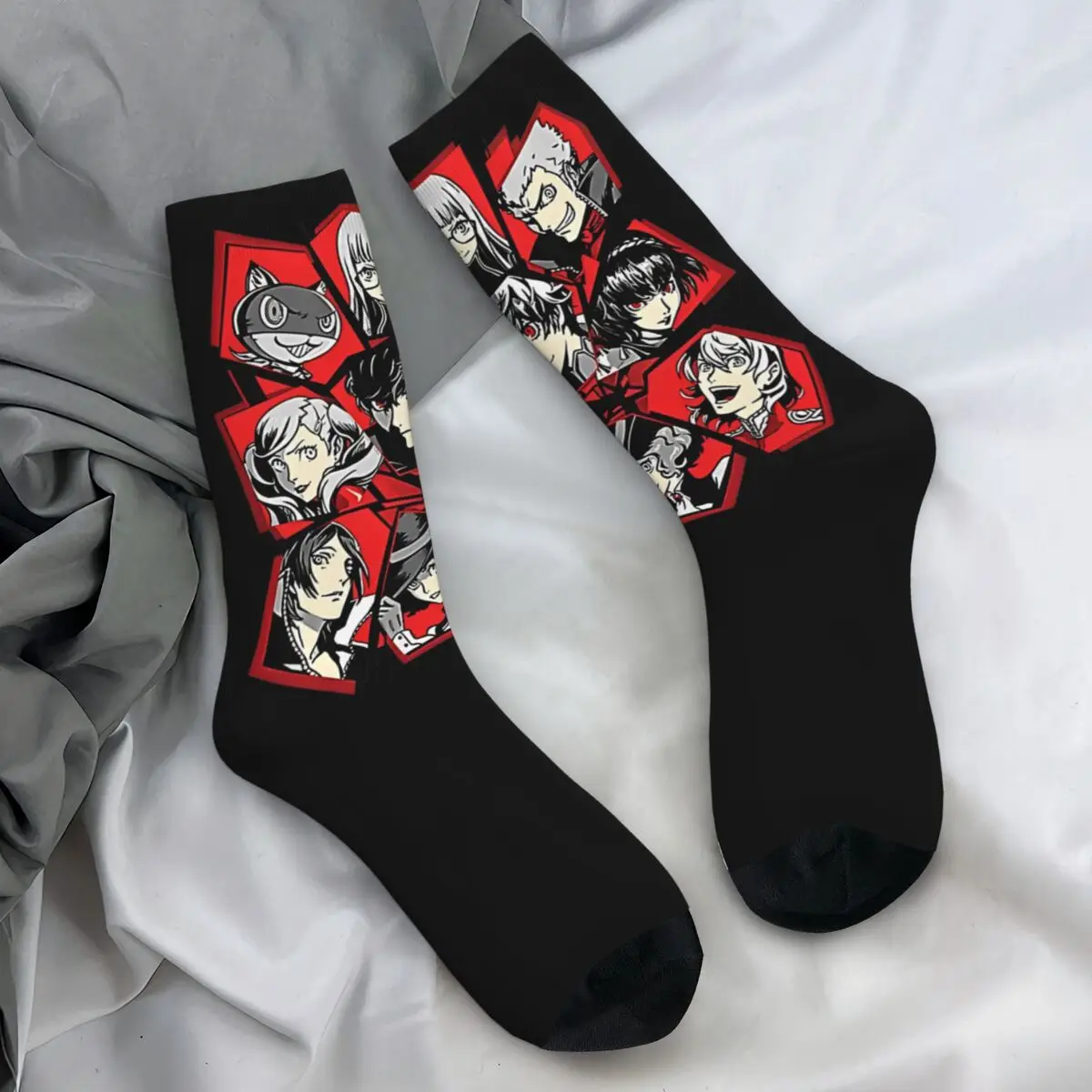 Goro Akechi Socks Persona Style Modern Stockings Men Warm Soft Cycling Socks Winter Design Anti Skid Socks