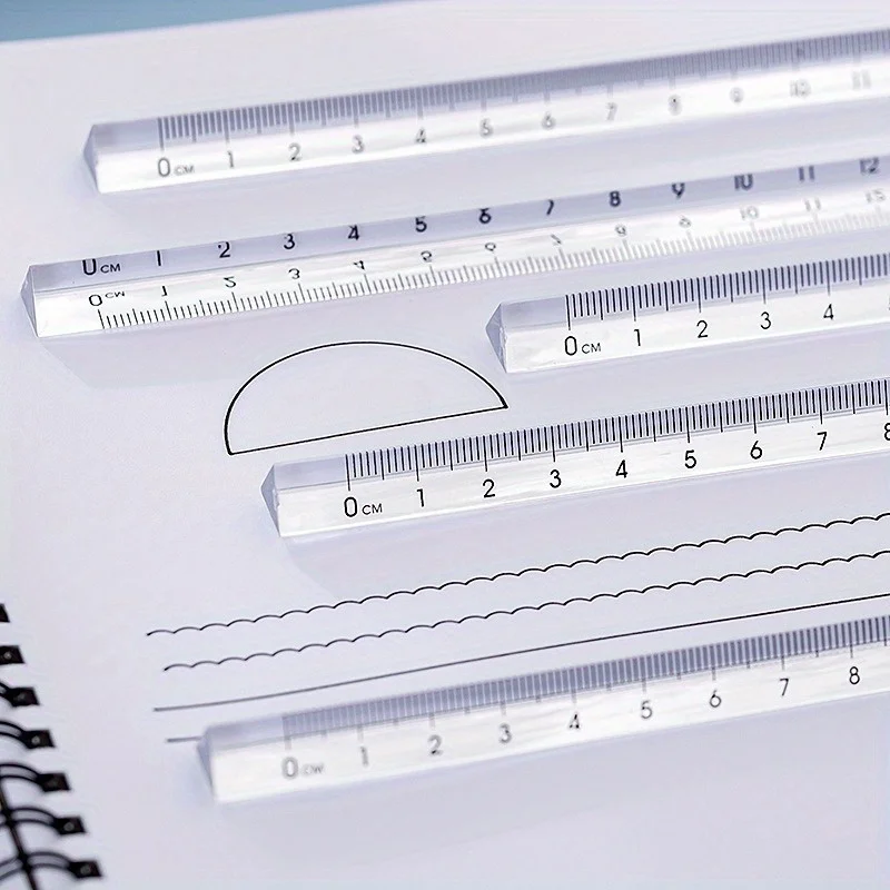 Transparent Triangular Scale Ruler Triangular Ruler Triangle Size Proportional Drawing Template Ruler,School Supplies