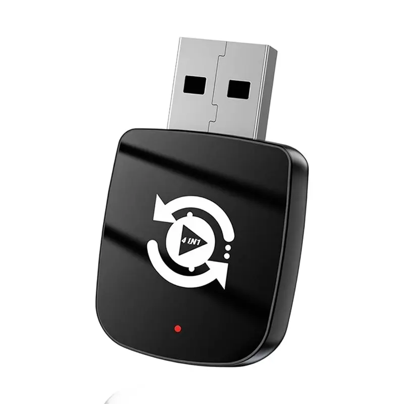 

Wireless 4In1 Smart AI Box Airplay/Mirror Link/Android Auto/Carplay USB Dongle Adapter For Car Intelligent Systems A