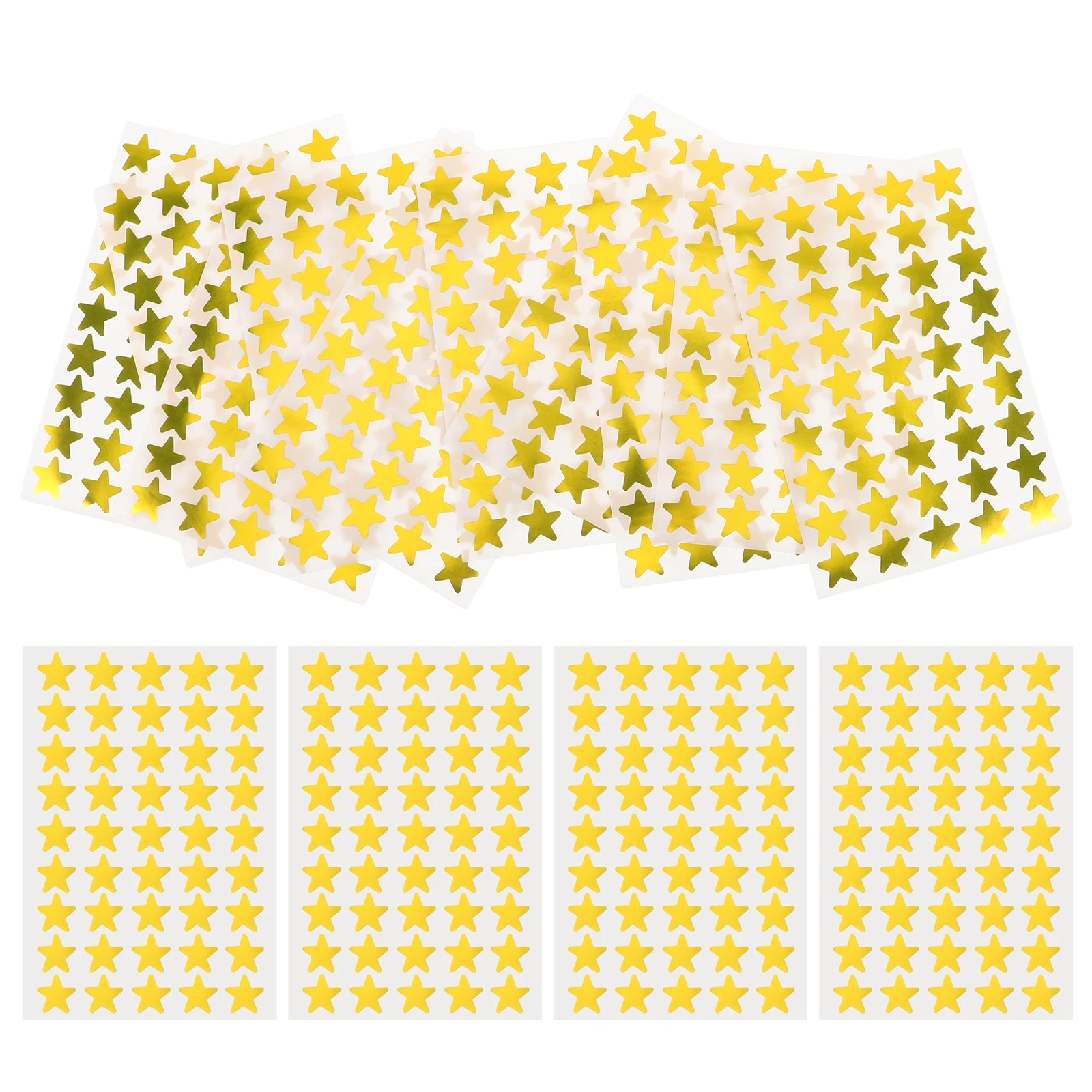

6pcs 60 Sheets Gold Foil Star Shiny Metallic Reward For Teachers Classroom Home Use Self Adhesive Easy Peel Foil