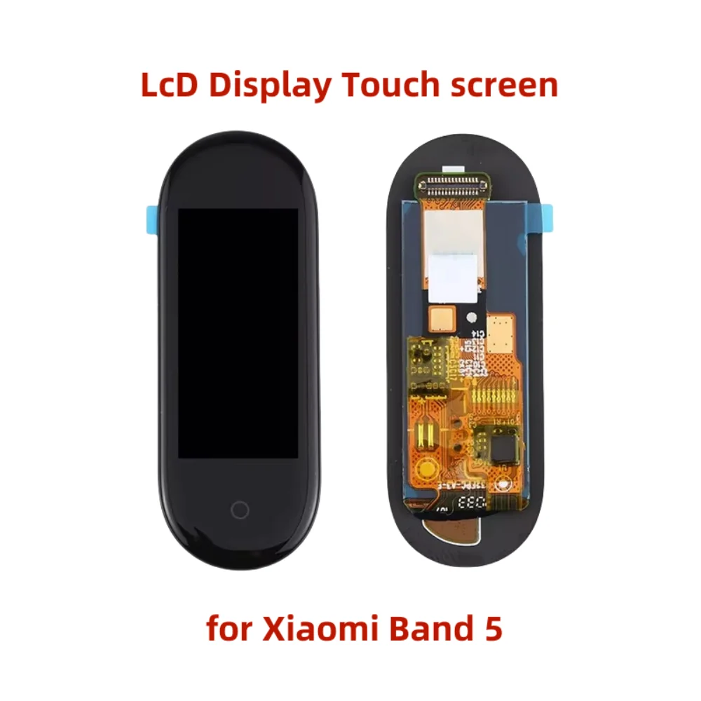 LCD Touch Screen Display for Xiaomi Band 5 AMOLED with Digitizer Full Assembly Watch Display LCD Screen Repair Replacement Part