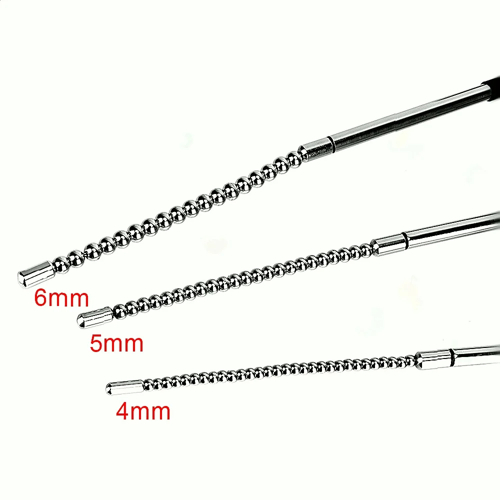 صدمة كهربائية معدنية ثنائية - الطنانة القطبية موسع مجرى البول الأجرام المقاوم للصدأ مجرى البول القضيب إدراج عنصر الجنس عاطفي للذكور #2