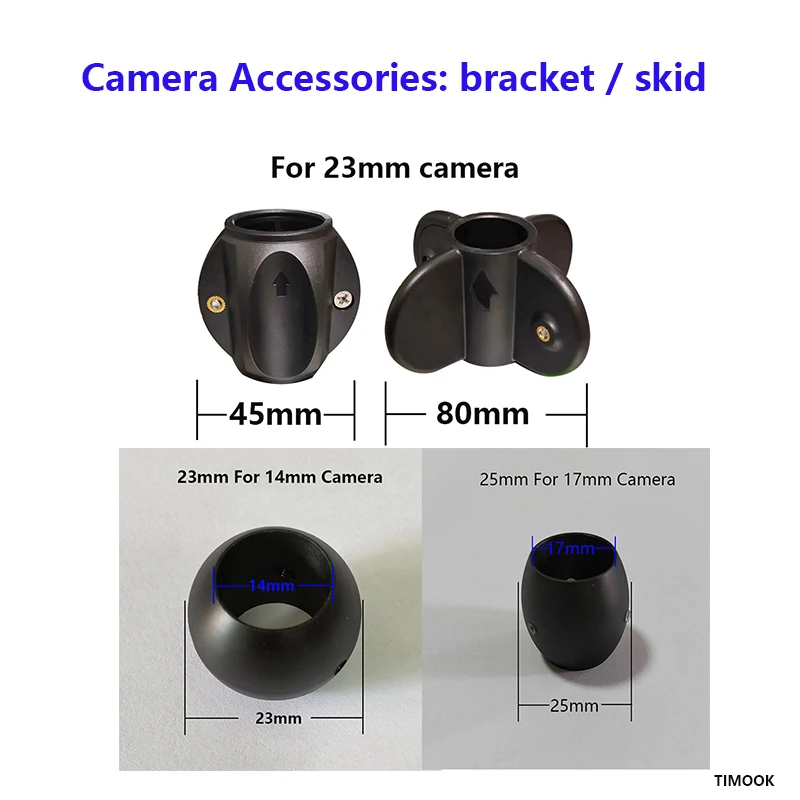 Support antidérapant pour tête de caméra de 23mm, 45mm 80mm, vidéo d'inspection, canalisation d'égout, Endoscope industriel, accessoire de protection
