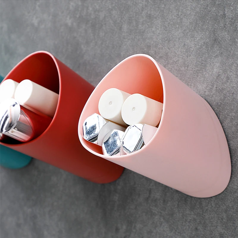 Punch free Wall Mount Storage Rack Small Shelf Remote Control Air Conditioner Storage Case Phone Holder Container Bath Kitchen