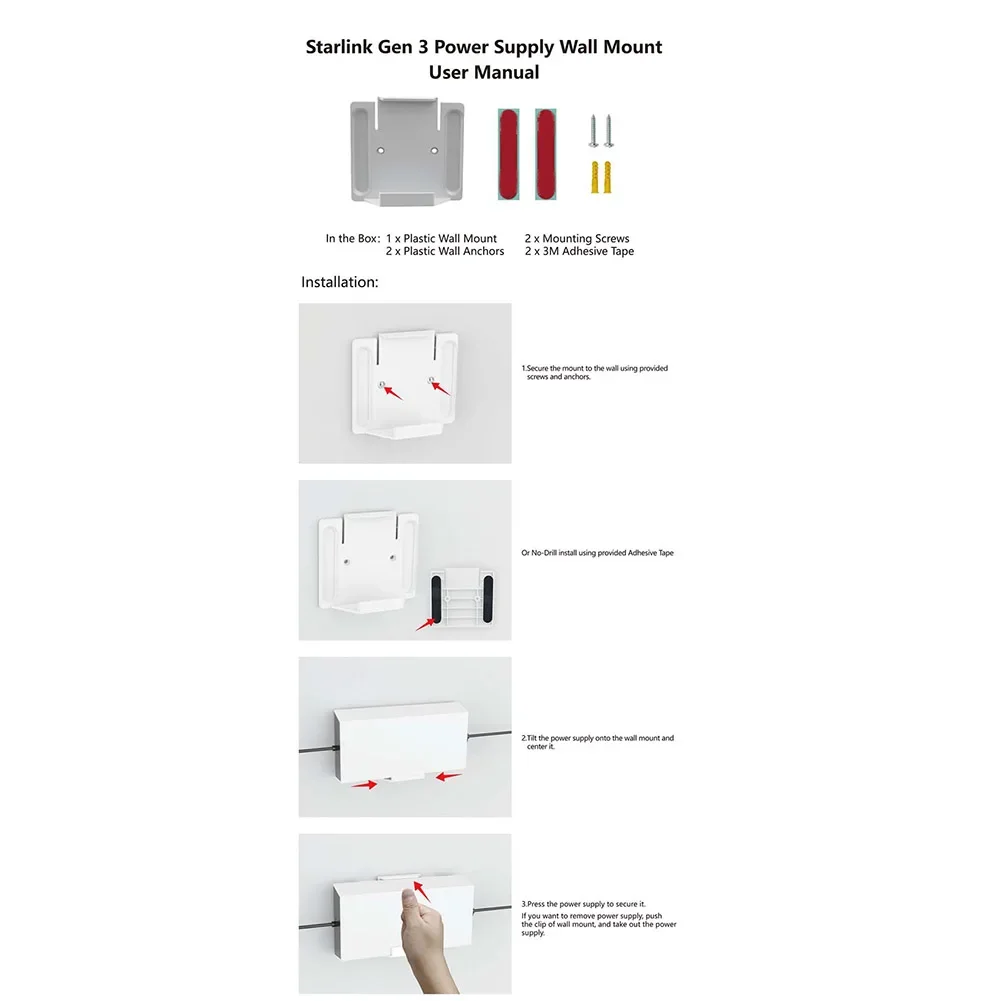 Настенный держатель для хранения, металлический комплект для StarLink Gen3 V3, настенный металлический комплект для установки на крыше, монтажный комплект маршрутизатора для StarLink Gen3