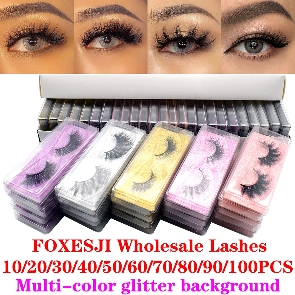 

FOXESJI Wholesale Mink Lashes Bulk Items For Business Reusable Fluffy Soft Full False Eyelashes Extensions Natural Eye Lashes