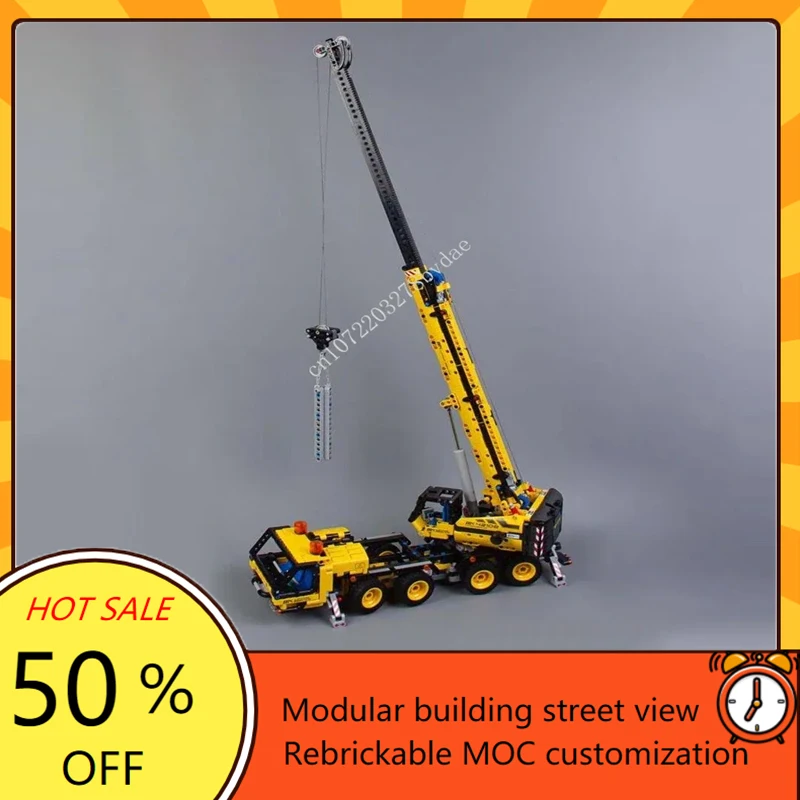 1292PCS High-Tech Mechanical MOC Mobile Crane Model Custom Puzzles Technology  DIY Creative Assembly Toys Birthday Xmas Gifts
