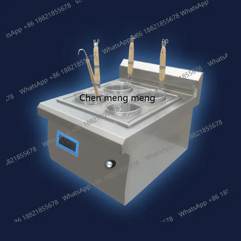 MF Tabletop Four-Burner Noodle Cooker Induction Four-Hole Manual Noodle Cooker Commercial Snack Catering Equipment