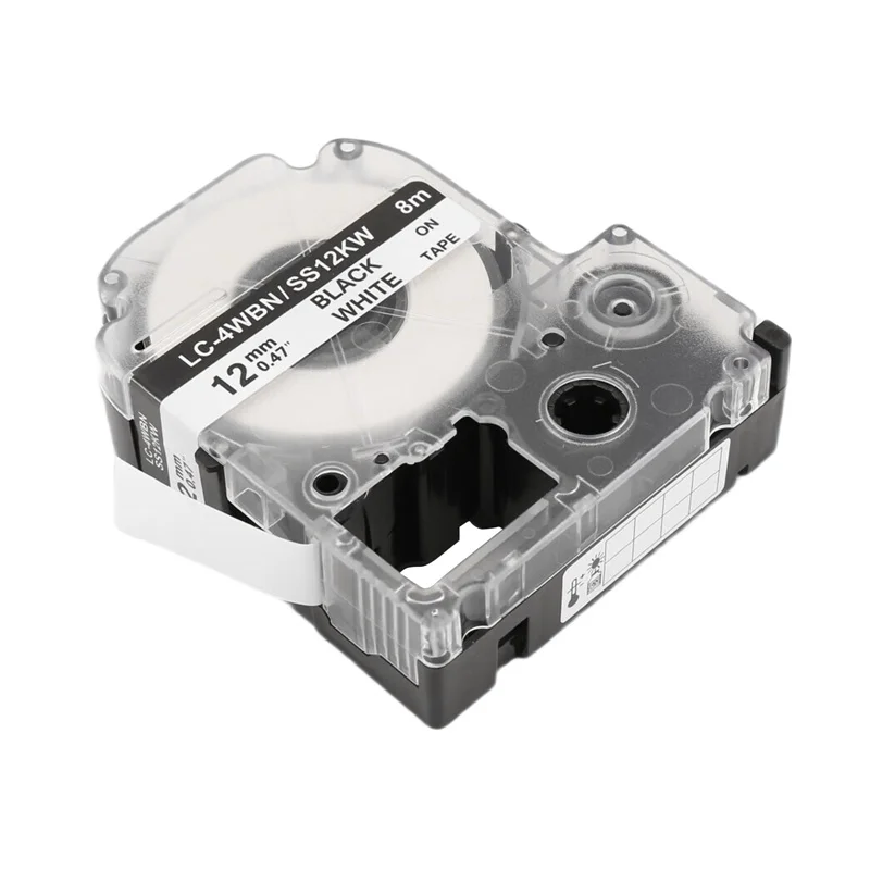 

N88R, 5 шт., замена лент для этикеток LK-4WBN LC-4WBN9 (SS12KW) для Epson Labelworks LW300 LW400 LW500 LW700, черный на белом, 1/2 дюйма X