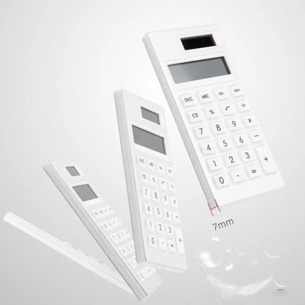 Calculadora Solar Simple y elegante con pantalla Lcd, calculadora de 12 dígitos para oficina, escuela y hogar, fácil de leer