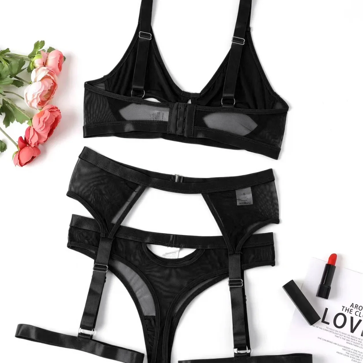 Lencería sexyNew mesh cut-out seductive erotic lingerie set