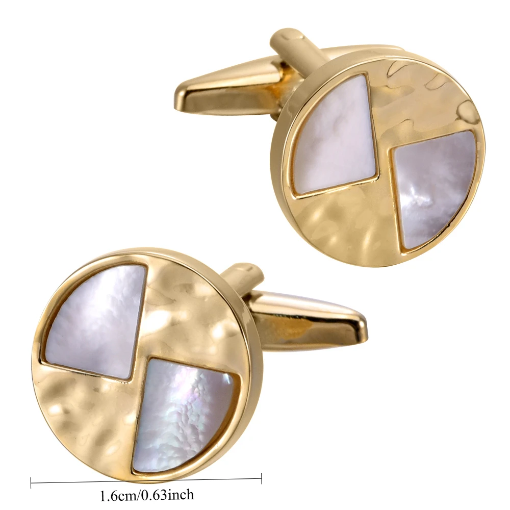 Shell-inlaid Geometric Splicing Cufflinks Business Formal Shirt Cuff Accessories Exquisite Banquet Decoration - Suit Cufflink