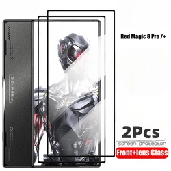 2Pcs Tempered Glass for ZTE nubia Red Magic 8 Pro 9 8s 8 Pro+ Screen Protector on Red Magic7 Pro 6 Pro Plus HD Protective Glass