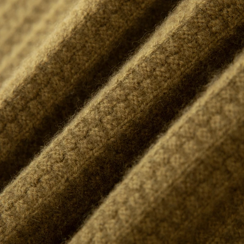 100% pure cashmere knitted top, seven needle thick casual cashmere sweater, autumn and winter men's clothing O-Neck sweater