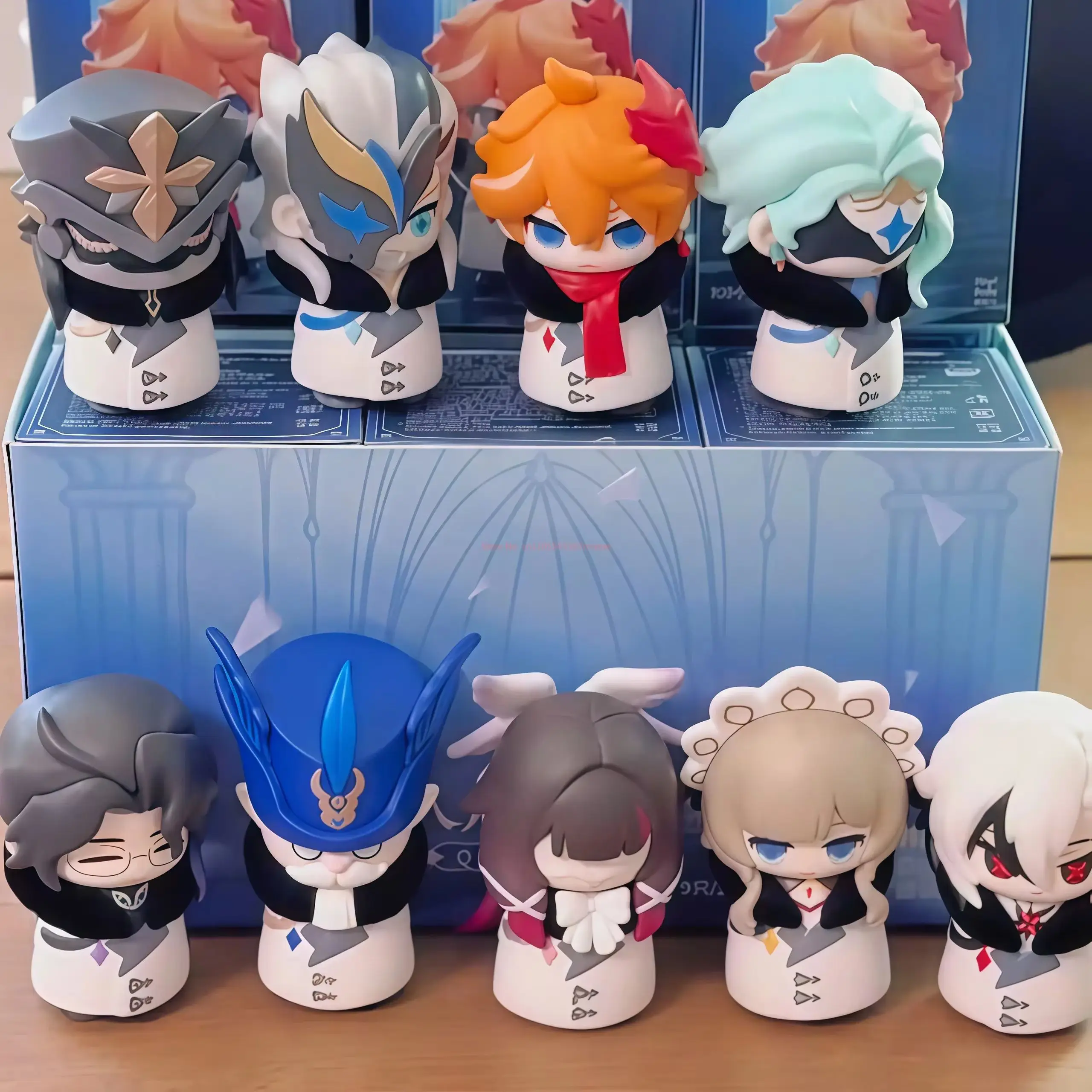 Mihoyo Genshin Impact Fatui Harbinger Q Version Serie Blind Box Desktop Mini Puppe Modell Spielzeug Trend Dekoration Überraschung Geschenke – Detail 1