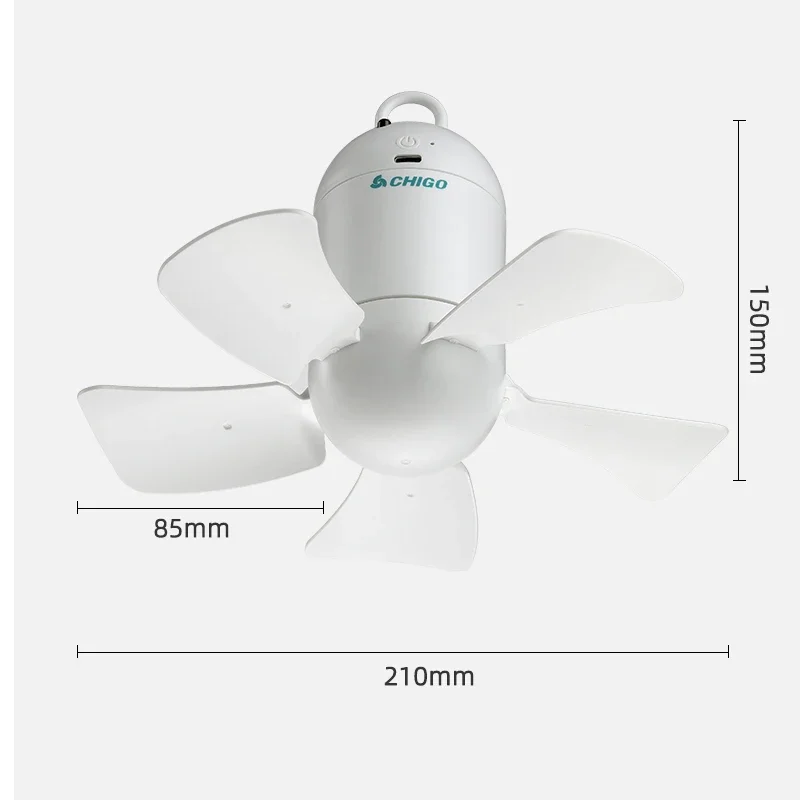 CHigo-小さなポータブル電動シーリングファン,寮の扇風機,折りたたみ式,強力な防風,屋外用,ミニポータブルファン