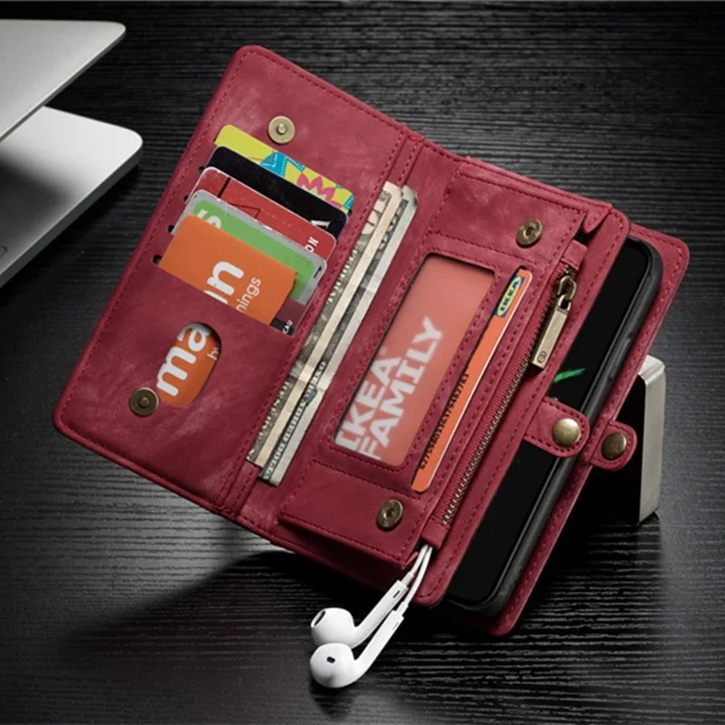 

Luxury Leather Case For iPhone X 8 7 Plus 6 6S Plus Flip Case Card Wallet Cover Magnet Business Phone Case For iPhone XR XS Max