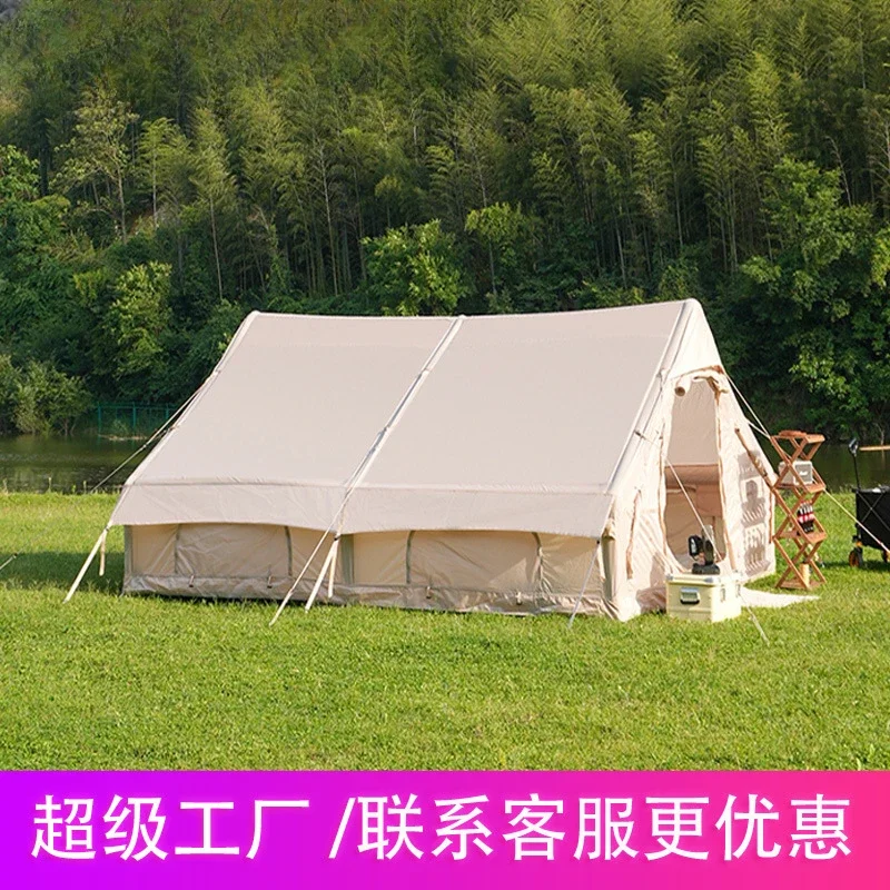 House outdoor inflatable tent automatic build-free thick cotton camping multi-person rain-proof exquisite camping equipment