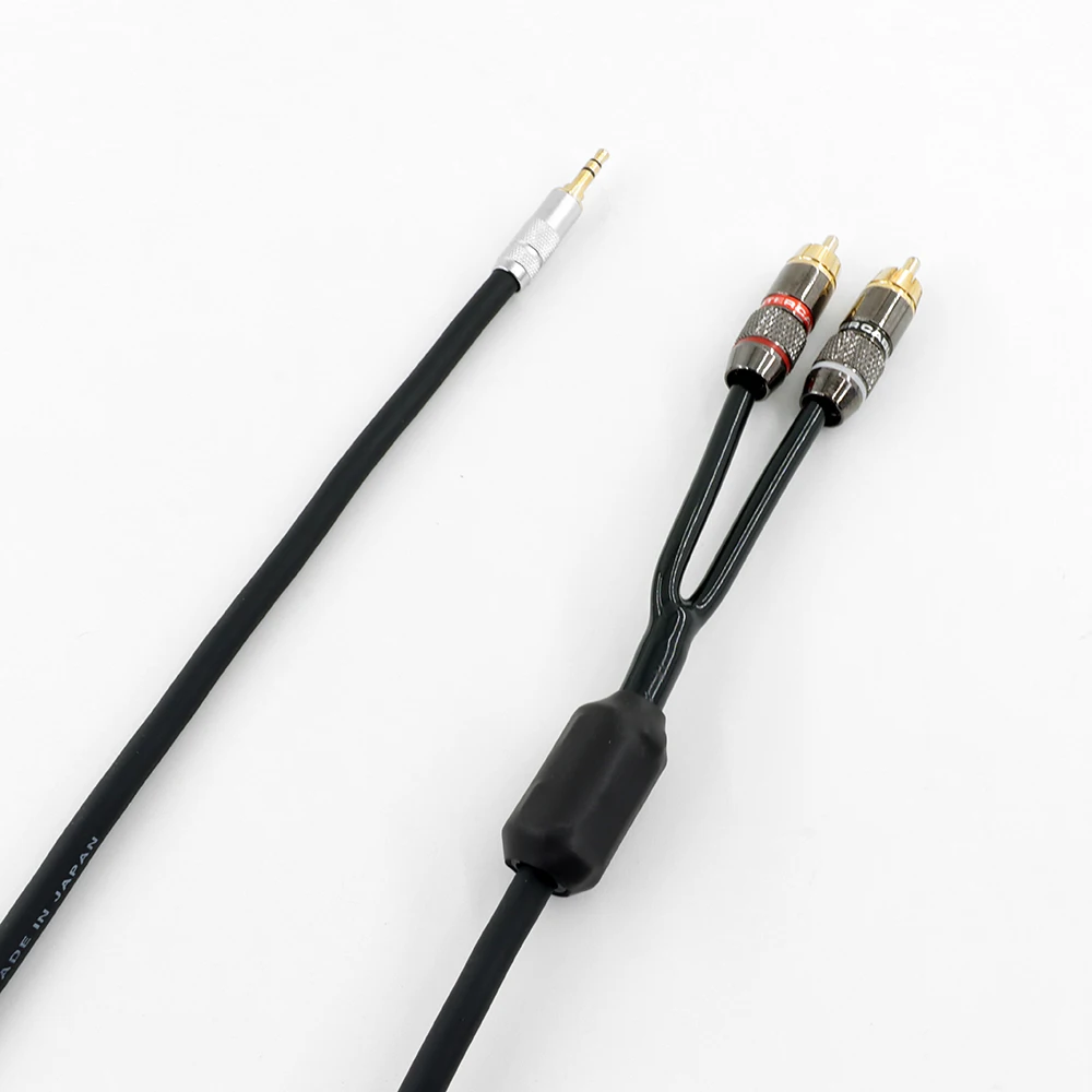 HiFi cable audio  Canare L-4E6S RCA cable Audio signal wire plug 3.5mm straight aux plug convert two RCA plug