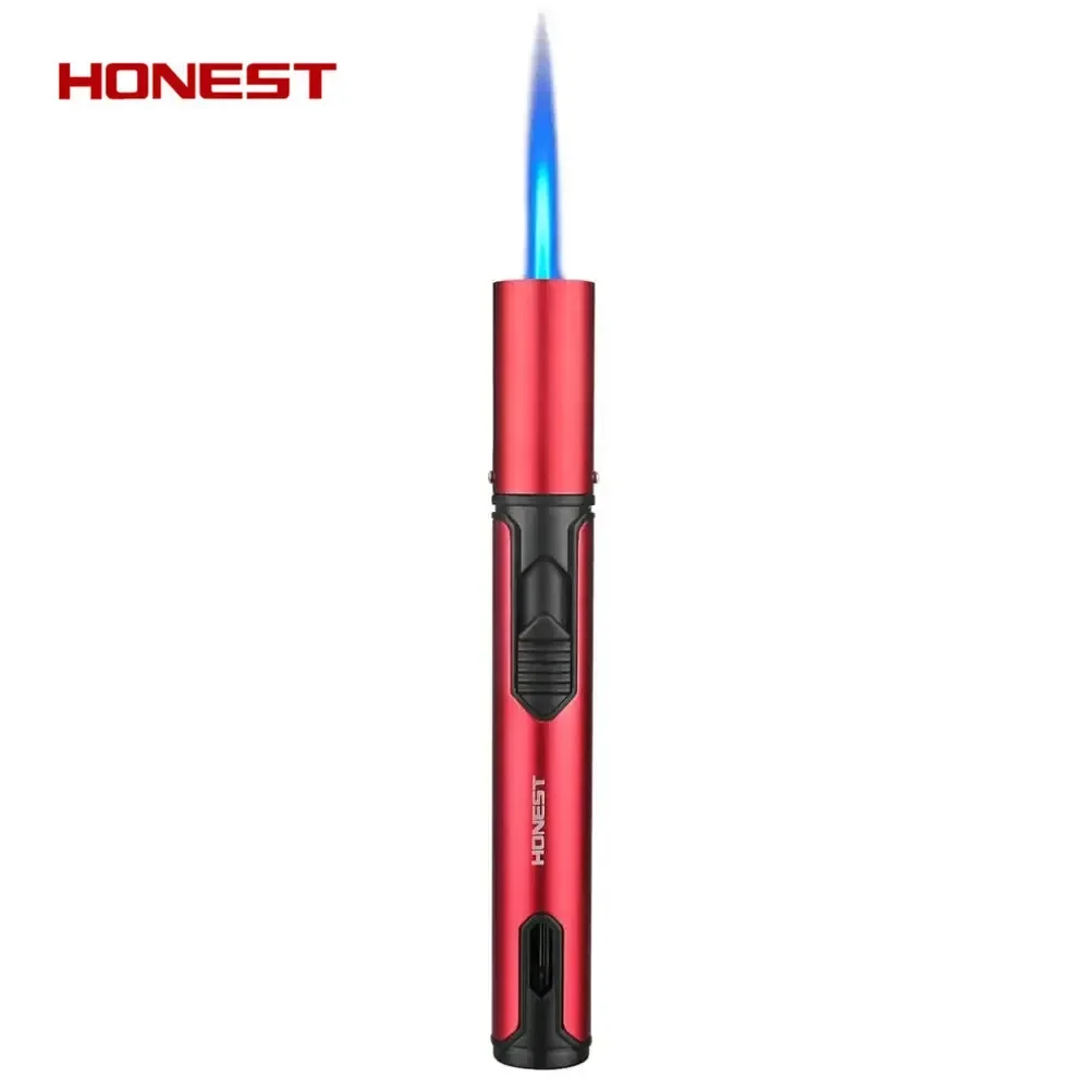 HONEST Cigar Lighter Jet Flame Portable Butane Torch Lighter with Punch Mini Plastic Cigarette Lighter For Gift (No Gas) - Image 4