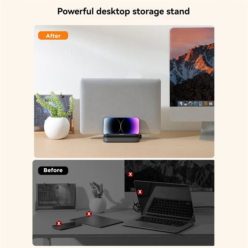 حامل كمبيوتر محمول عمودي من Joyroom حامل هاتف ولوحي قابل للتعديل لـ HP وDell - JR-ZS374