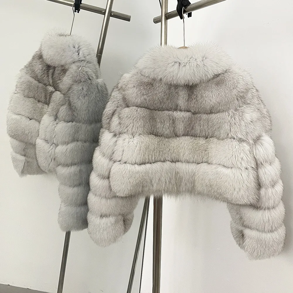 ขายร้อนคุณภาพสูงขนสุนัขจิ้งจอกจริงผู้หญิงสั้นแฟชั่นใหม่ WARM ของแท้ขนสัตว์