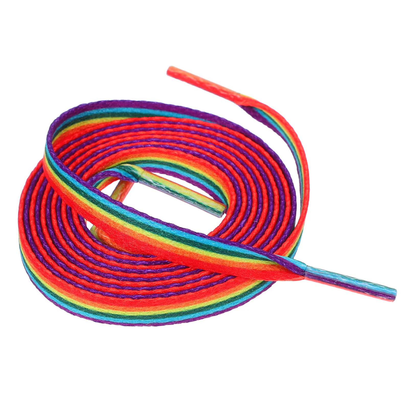 

Rainbow Shoelaces Stripes Gradient Durable Bright Matching Camouflage Firm Vertical Stripes Shoe Tie Fashion Replacement