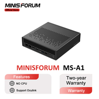 MINISFORUM MS-A1 Mini PC Barebones Mini Desktop Computer No CPU/RAM/SSD/OS OCulink Support AMD AM5 Socket CPU DIY Gaming Mini PC