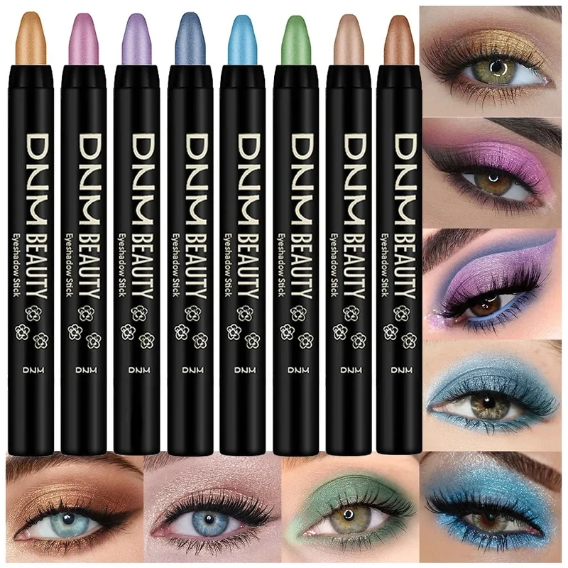 Smoky Dark Black Eyeshadow Pencil Stick Waterproof Pearlescent Matte Metallic Glitter Eye Shadow Highlighter Pen Make Up Tool - view 2