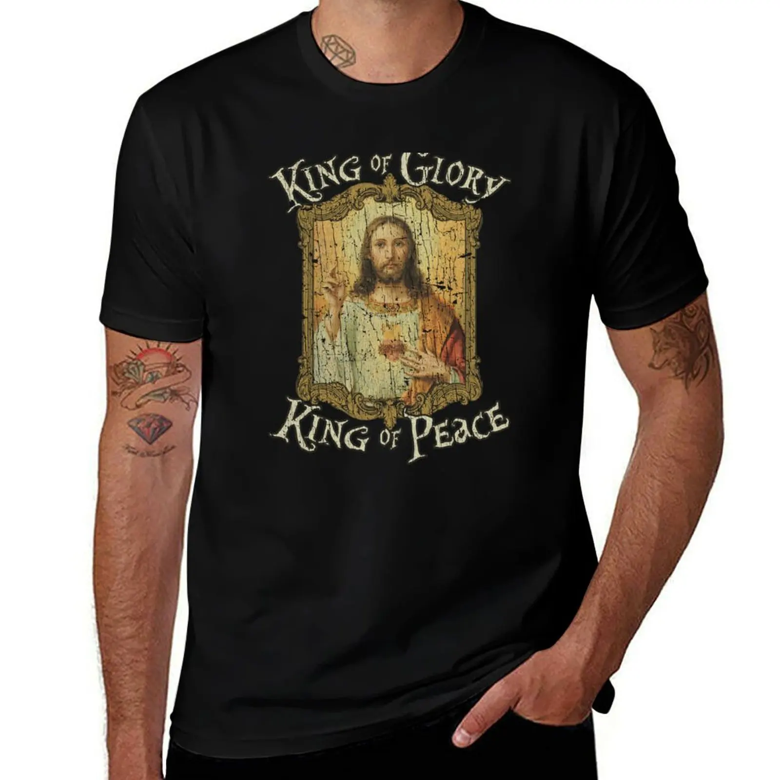 

King of Glory, King of Peace 1633 T-Shirt croswit shirt man Short sleeve tee topping new edition tee shirts for men