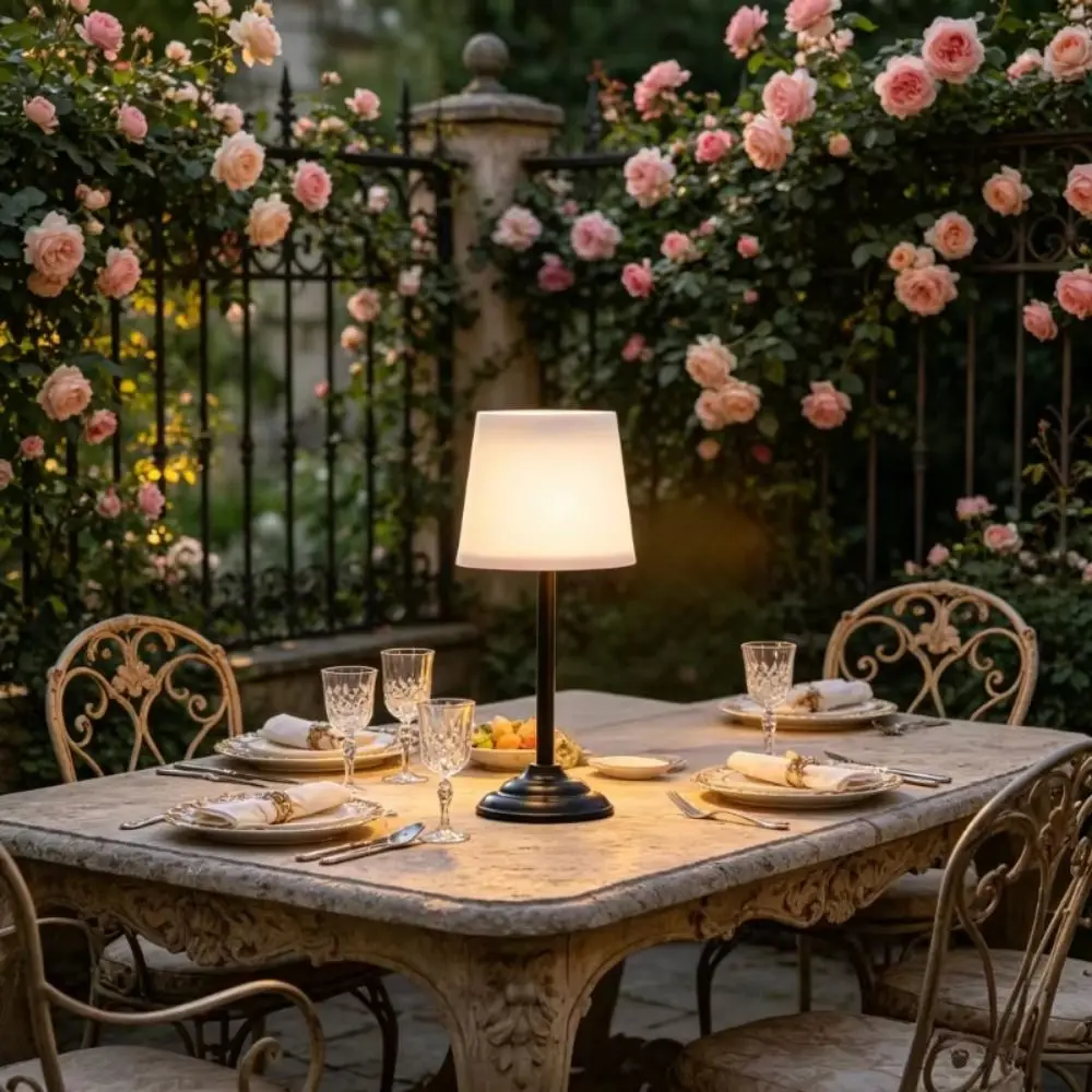 Creative LED Solar Table Lamp Dimmable Waterproof Solar LED Table Lamp Touch Control Rechargeable Solar Table Lamp Hotel Decor