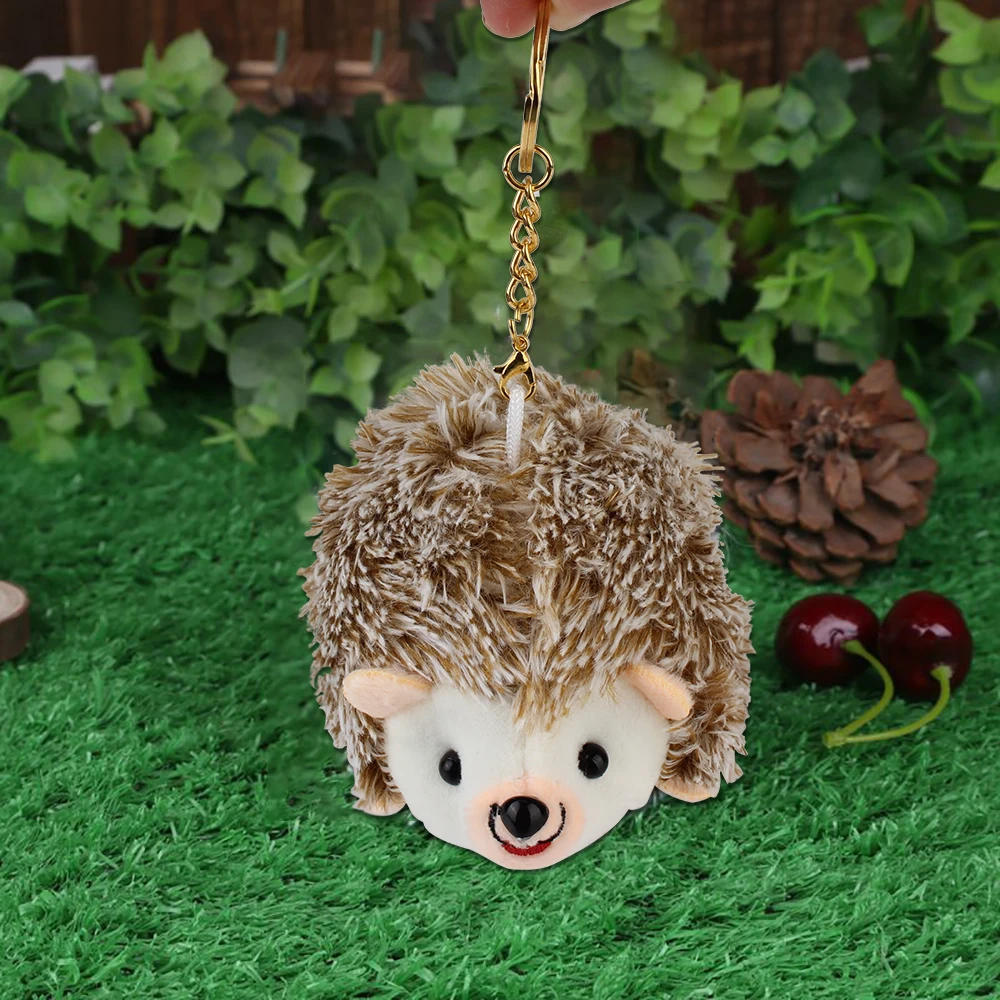Key Holder Creative Gift Car Keyring Car-styling Women Car Keychain Plush Hedgehog Keychain Auto Accessories