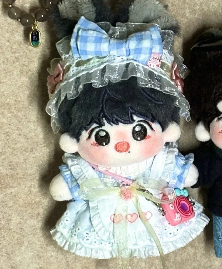 دمية صغيرة لتقوم بها بنفسك كاميرا فستان ألعاب من نسيج مخملي ل Ob11 GSC 1/12 BJD 10 سنتيمتر القطن إكسسوارات دمي مصغرة دمية قلادة هدية #3