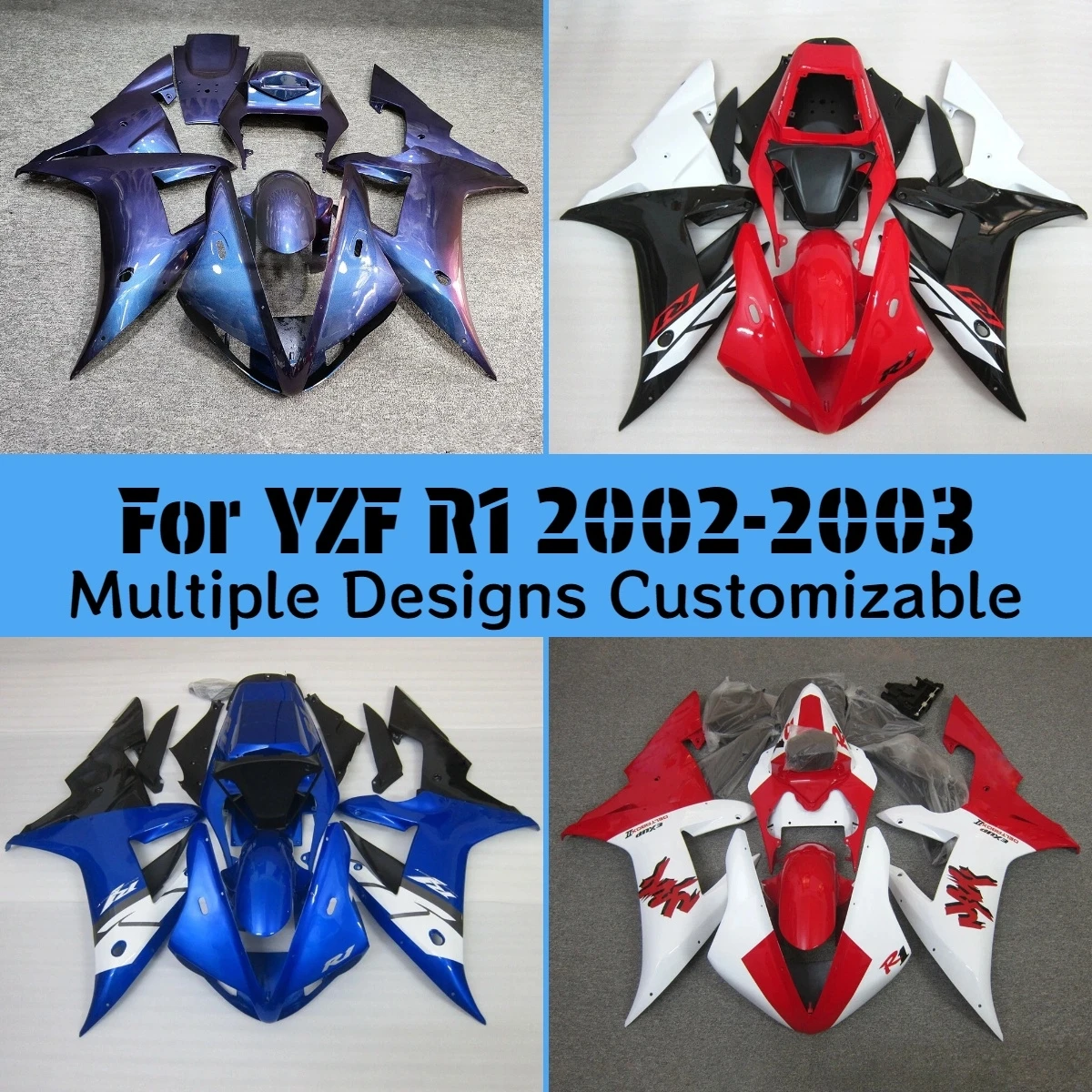 For YAMAHA YZF-R1 2002 2003 Racing Fairings Motorcycle Modification YZF R1 02 03 ABS Full Fairing Kit