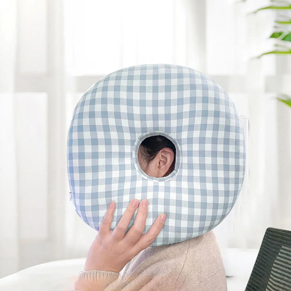 

Anti-Ear Pain Pillow Perforated Round Pad For Ear Piercing Side Sleeping Relief Donut Pillow For Ear Sleeping Supplies