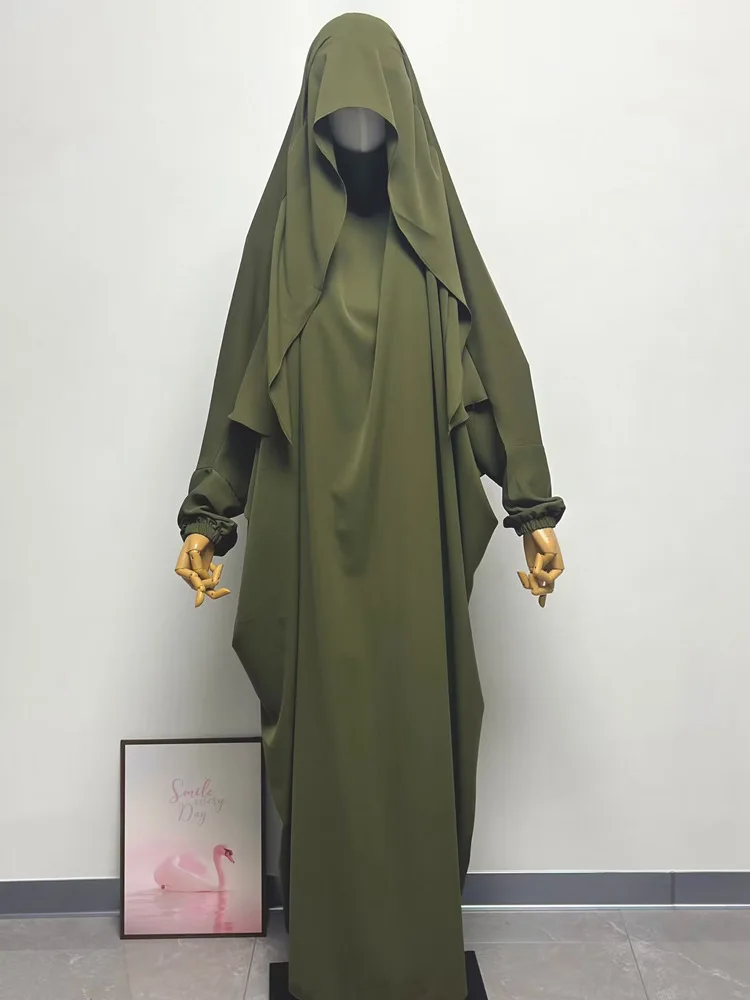 

Рамадан Ид с капюшоном Абая женская молитвенная одежда мусульманский халат свободное длинное платье Абая Дубай Турция исламская одежда Djellaba Femme