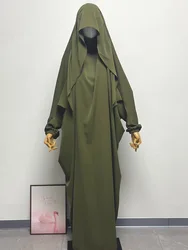 Ramadan Eid Hooded Abaya Women Prayer Garment Muslim Robe Loose Long Dress Abayas Dubai Turkey Islamic Clothes Djellaba Femme