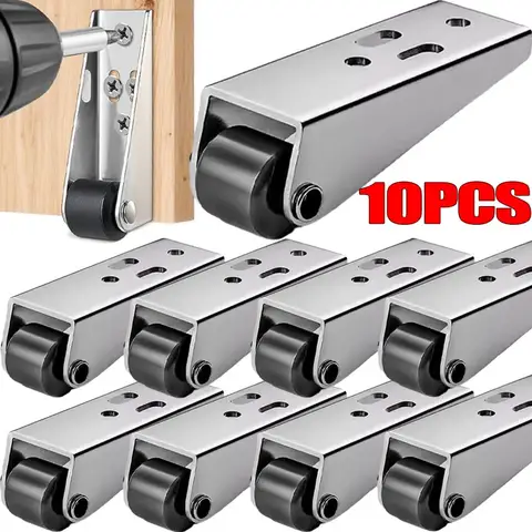 부드러운 이동 방향성 캐스터 가구 롤러 플랫 푸시 휠 브래킷 무소음 측면 장착 방향성 캐비닛 풀리 캐스터