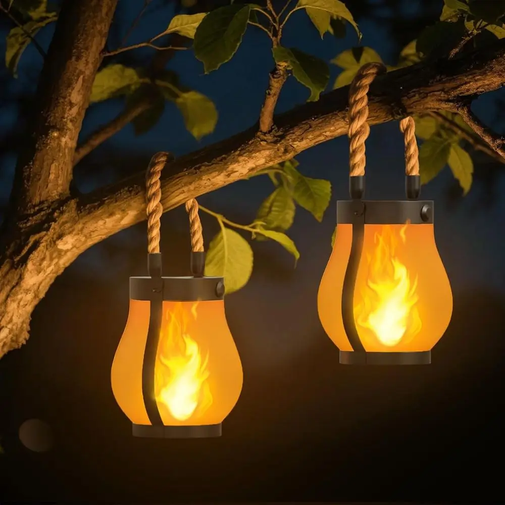 

Lanterns Outdoor, Dual Charging (USB/R) & 2 Modes - Waterproof Decorative Hanging/Table Lights or Yard Patio Garden Halloween Ch