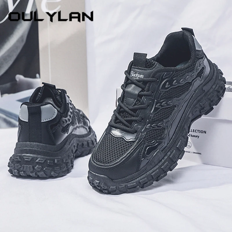 

Oulylan универсальные кроссовки для мужчин, весенняя дышащая спортивная обувь для отдыха, модные нескользящие кроссовки на толстой подошве