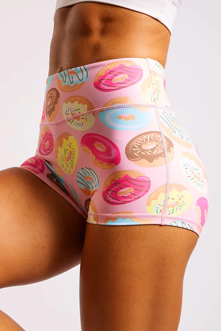Lightweight Second-Skin Biker Shorts - High Waist Booty Lift Patterned Gym Shorts for Summer Workouts image 4