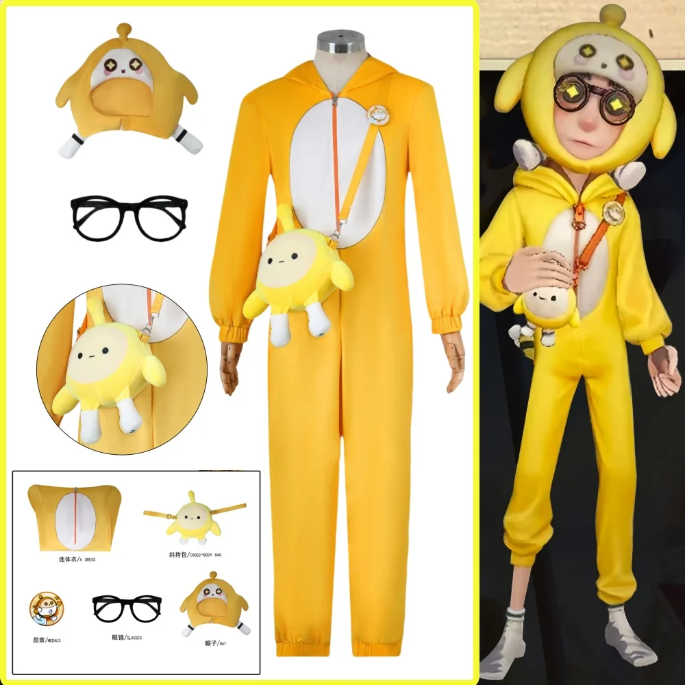 

Lucky Guy Cosplay Game Identity V Costume Wig Anime Yellow Eggy Good Friend Deduction Substitute New Skin Halloween Party Suit