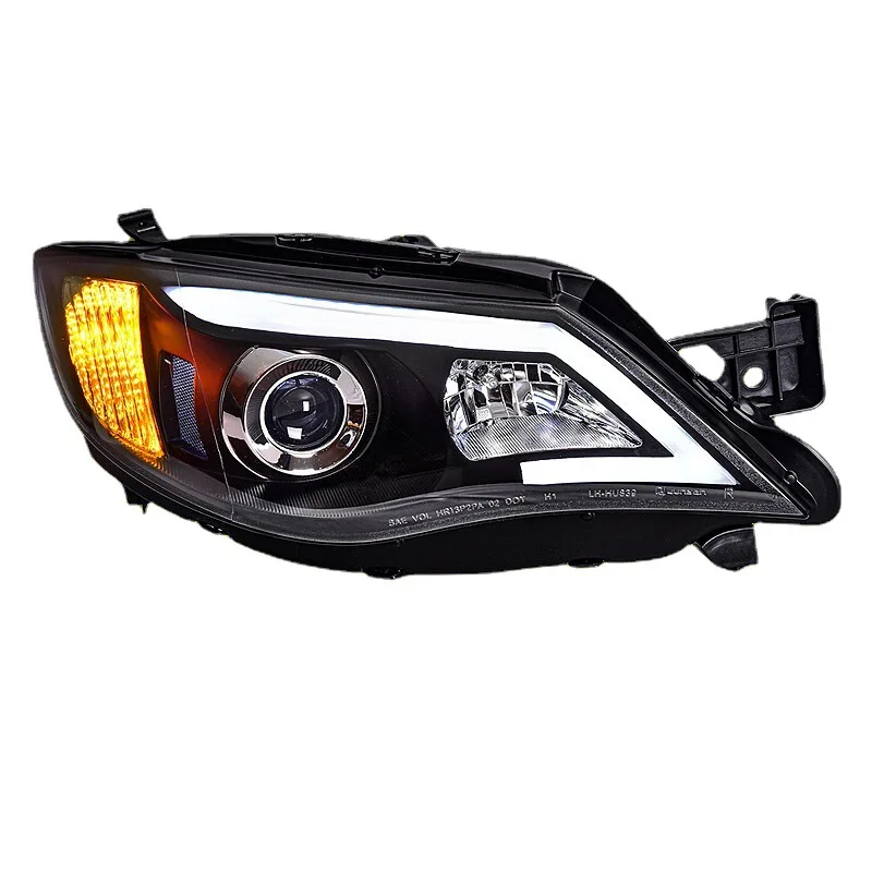 1 Pair LED Headlight Assembly for Subaru Impreza 2008-2014 Headlights Plug and Play with DRL Turning Projector Lens Head Lamps
