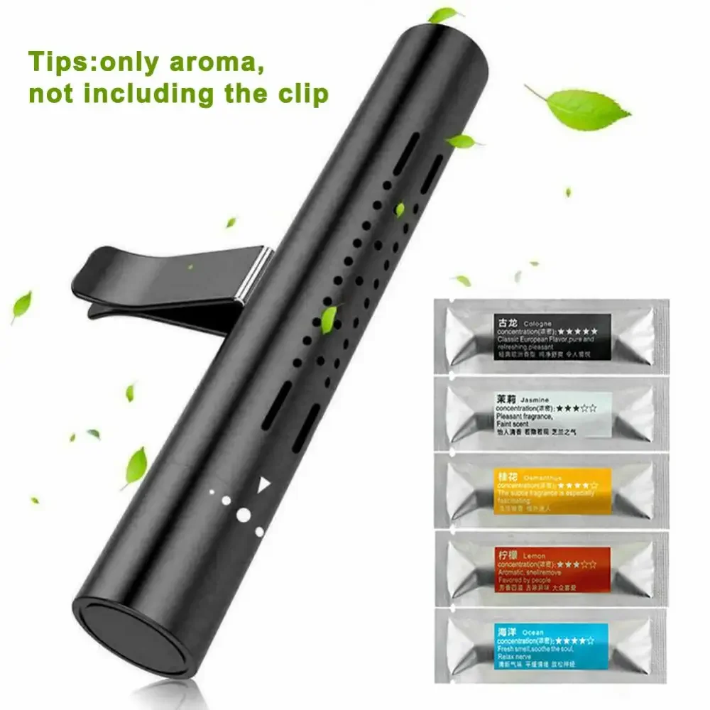 6Pcs Car aromatherapy stick refill bar PE fragrance replacement core Air outlet solid balm cotton perfume Accessories Lemon image 3