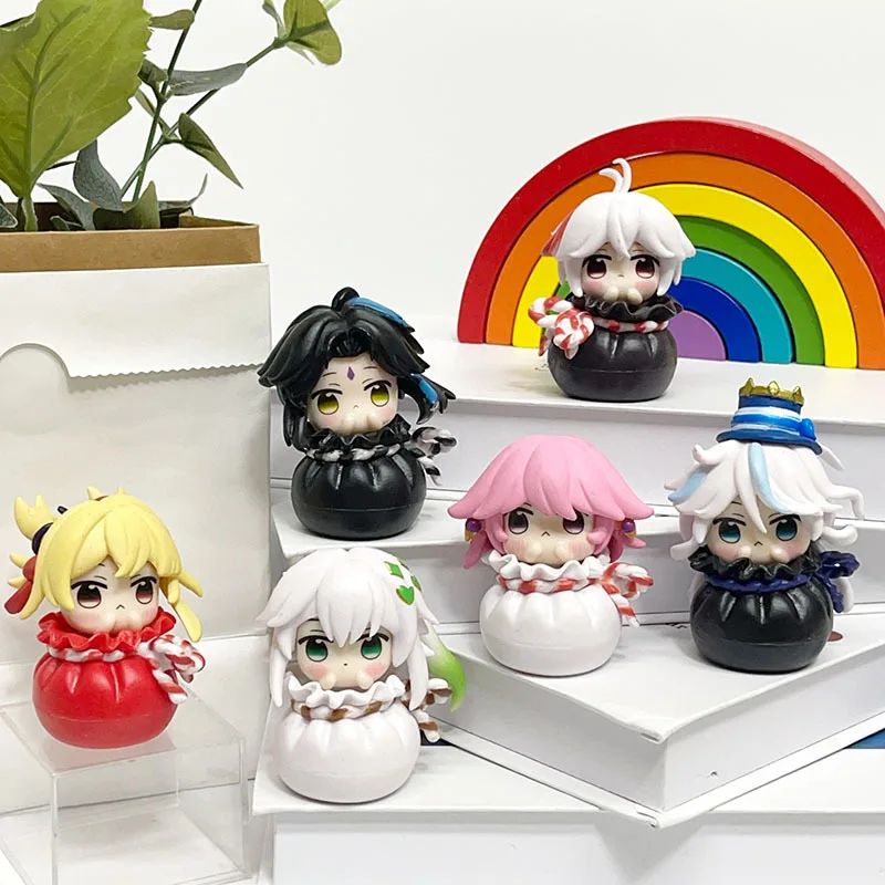 

Random 1pcs Genshin Impact Anime Figure Xiao Furina Hu Tao Zhongli Figurine Collection PVC Model Doll Children Kids Toys Gifts